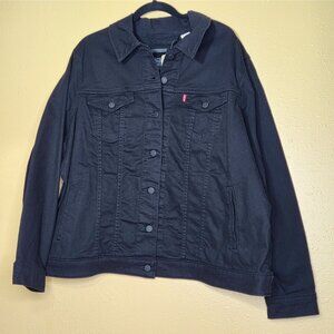 NWT Levi's Women's 90s Cotton Trucker Jacket Black 3X